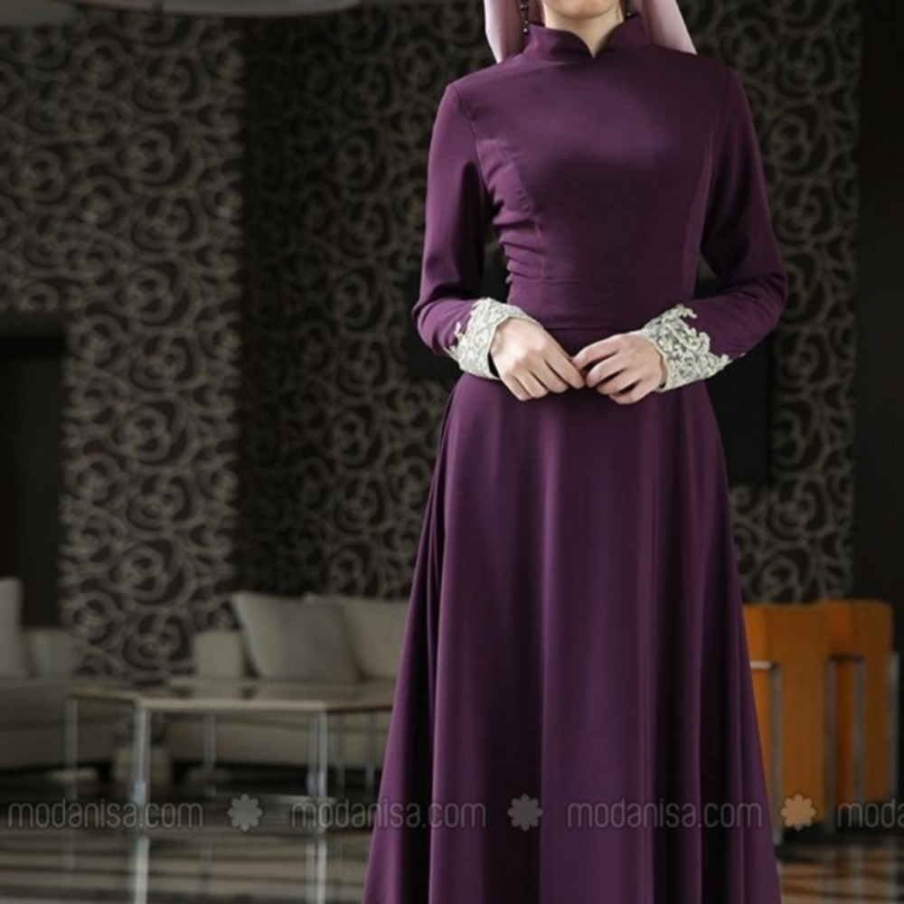 Beautiful plum evening gown